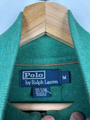 Vintage 90s Polo Ralph Lauren Green Quarter Zip Sweater