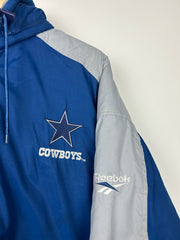 Vintage 90s NFL Reebok Dallas Cowboys Blue Insulated Hooded Jacket