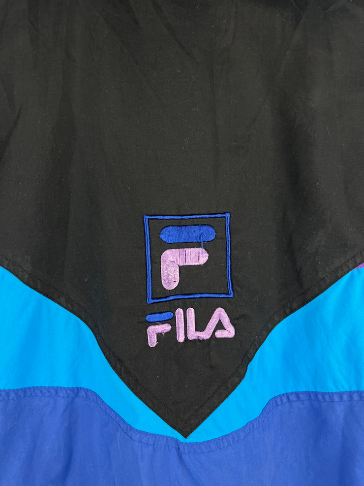 Vintage 90s Fila Blue & Black Windbreaker