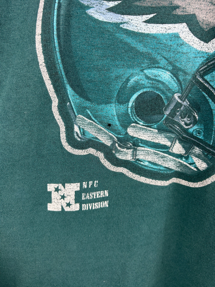 Vintage 90s NFL Pro Player Philadelphia Eagles Distressed Green Tee