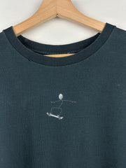 Vintage Nike Skateboarding Stickman Cartoon Black Tee
