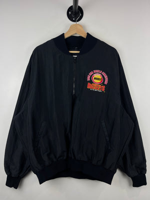 Vintage 90s NBA Starter Houston Rockets World Champions Black Quarter Zip Windbreaker