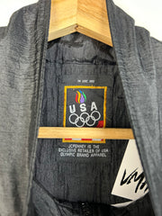 Vintage 90s USA Olympics Black & Green Windbreaker