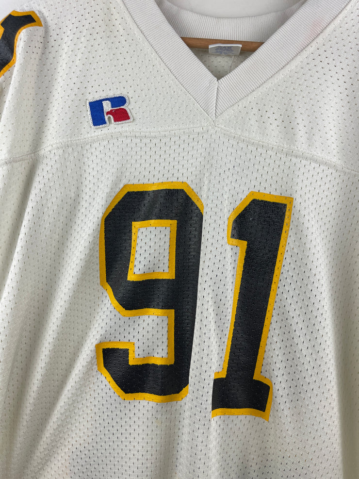 Vintage 80s Russell Athletic SA White Football Jersey