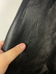 Vintage Nautica Black Leather Cropped Bomber Jacket
