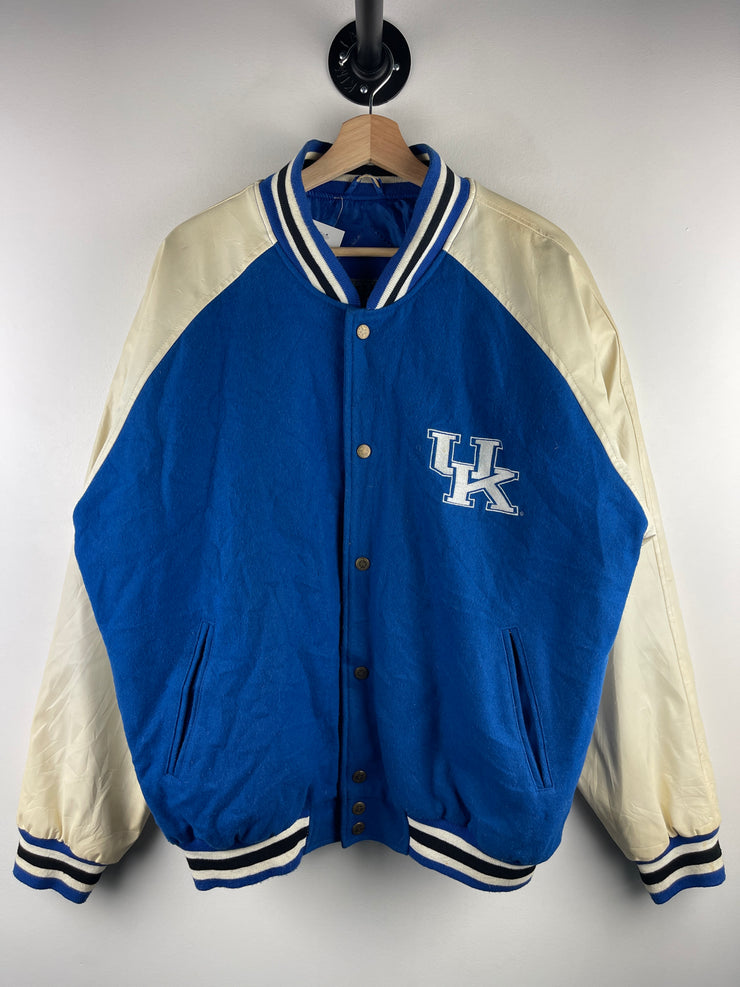 Vintage Steve & Barrys University Of Kentucky Wildcats Blue & White Varsity Jacket