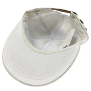 Vintage 90s Labatt Blue Light Beer White Leather Strapback Hat