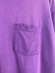 Vintage Russell Athletic Blank Purple Pocket Tee