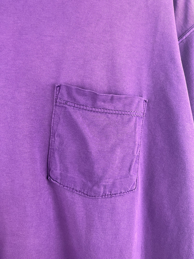 Vintage Russell Athletic Blank Purple Pocket Tee
