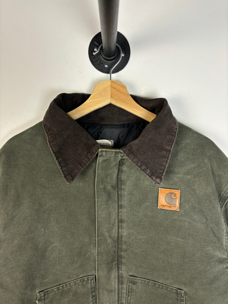 Vintage Y2K Carhartt Arctic Cropped Moss Green Jacket J22 MOS