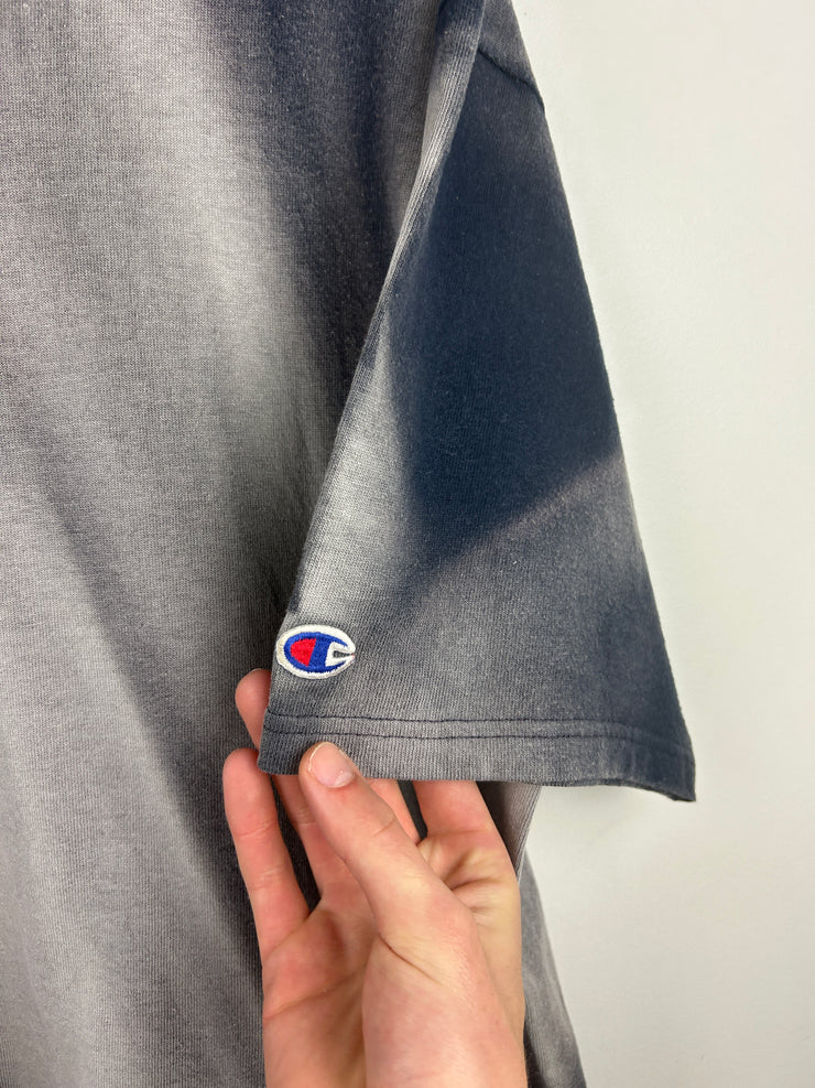 Vintage 90s Champion Sun Faded Navy Blank Tee