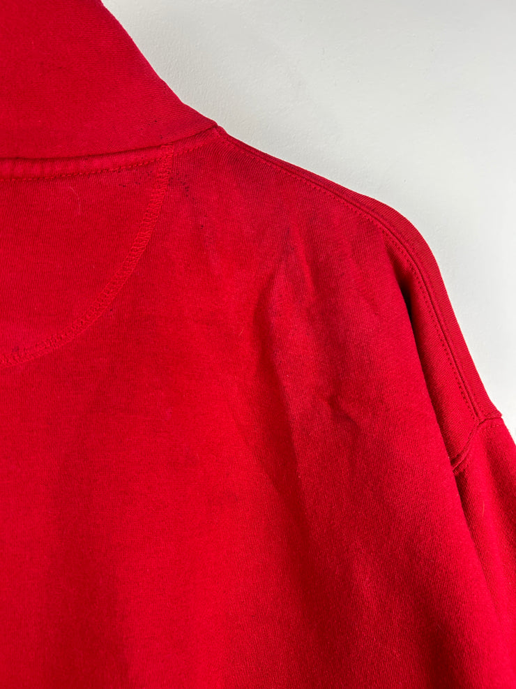Vintage Ohio State Buckeyes Red Quarter Zip Sweater