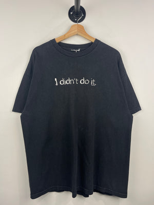 Vintage I Didn't Do It Comedy Black Tee