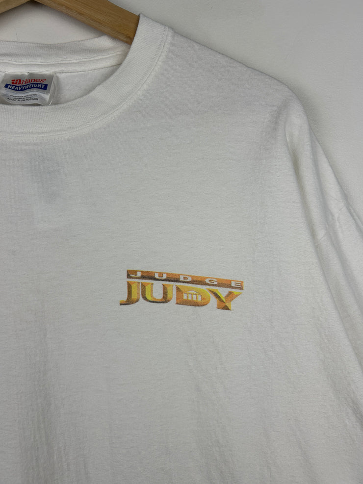 Vintage 90s Judge Judy TV Show Promo White Tee