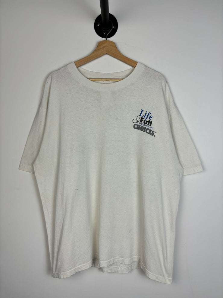 Vintage 1994 Life Is Full Of Important Choices Guitar White Tee