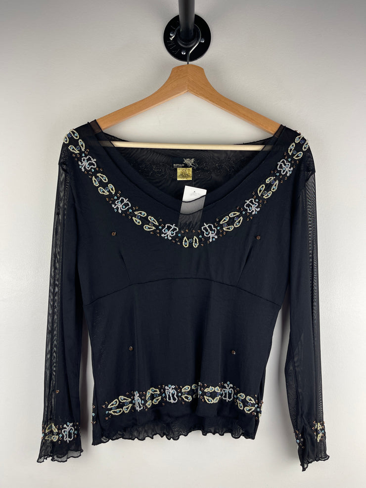 Vintage Buffalo Beaded Women&