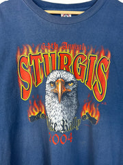 Vintage 2004 Sturgis Flaming Eagle Blue Tee