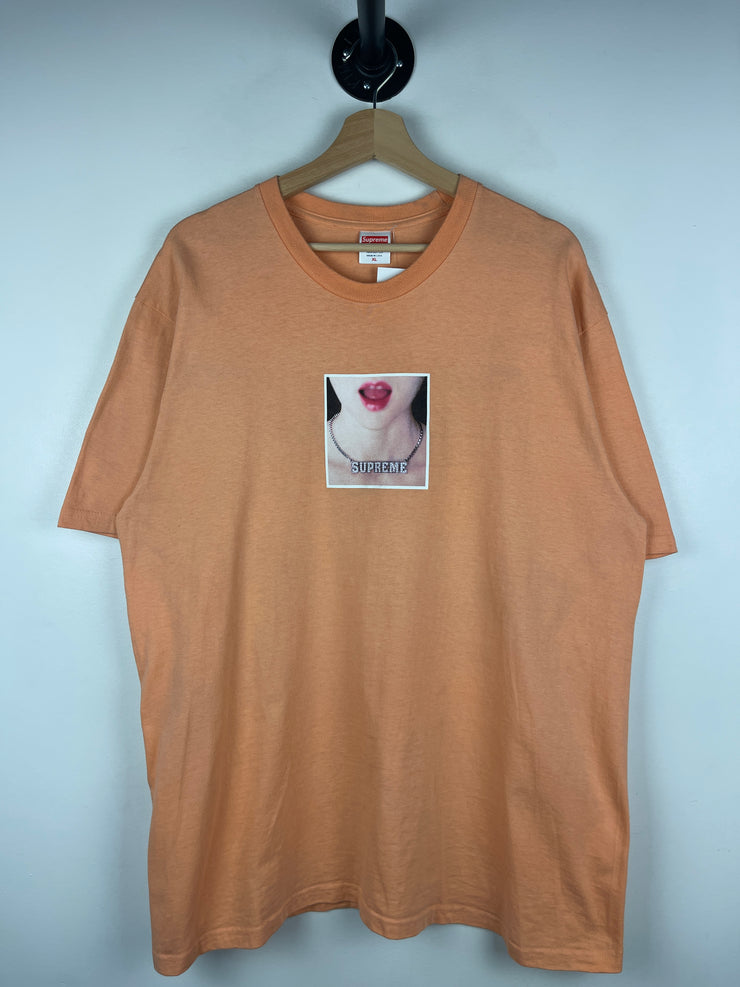 Supreme SS18 Necklace Peach Tee