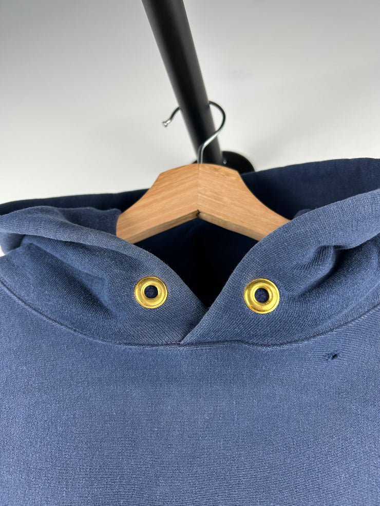 Vintage 80s Champion Reverse Weave US Navy Spellout Navy Hoodie