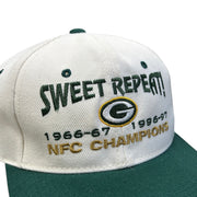 Vintage 90s NFL Green Bay Packers NFC Champions White Snapback Hat