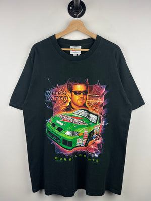 Vintage 90s Nascar Chase Bobby Labonte Interstate Batteries Black Tee