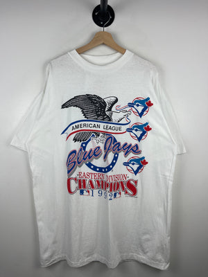 Vintage 90s MLB Pro Look Toronto Blue Jays Eastern Division Champions White Tee
