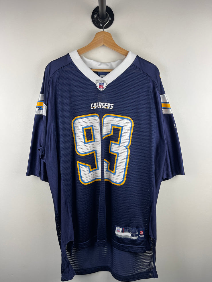 Vintage NFL Reebok San Diego Chargers Castillo Navy Football Jersey