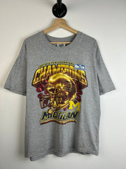 Vintage 1997 Lee Sport Michigan Wolverines Champions Grey Tee