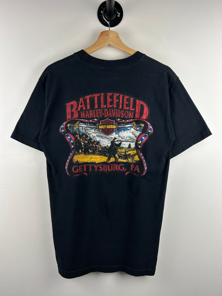 Vintage Harley Davidson Getttsburg Black Tee