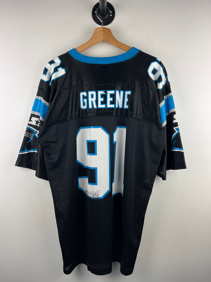 Vintage 90s NFL Starter Carolina Panthers Greene Black Football Jersey