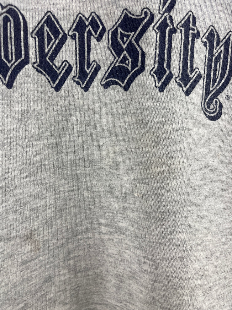 Vintage 90s Syracuse University Old English Spellout Grey Crewneck