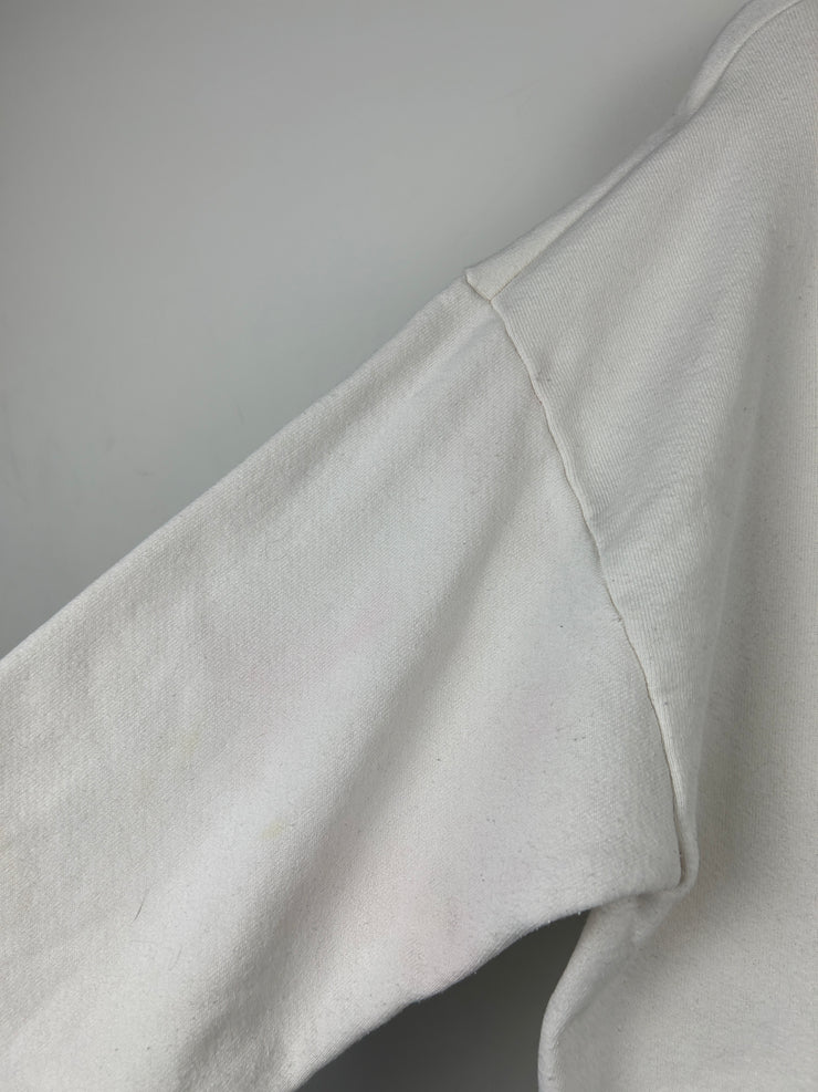 Vintage 90s Wildlife Lion Tiger Cheetah White Crewneck