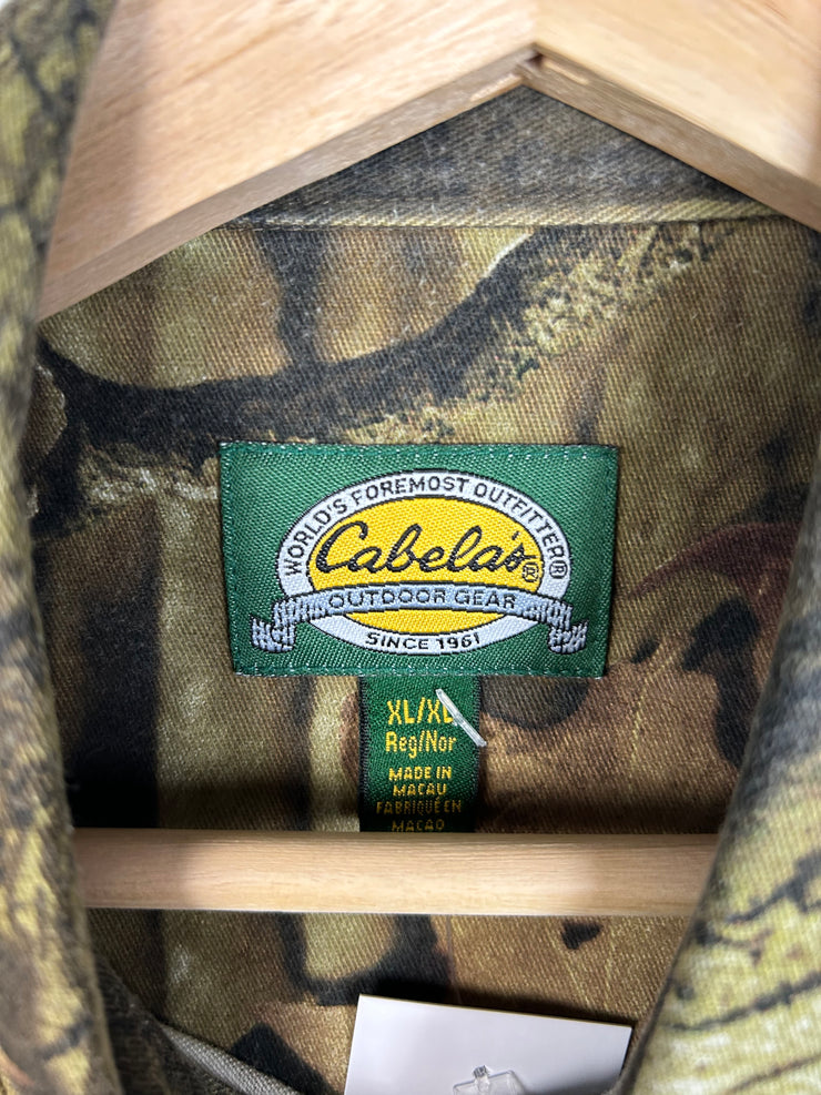 Vintage Y2K Cabelas Real Tree Camo Flannel