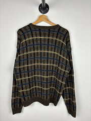 Vintage Dockers Earth Tone Pattern Knit Sweater