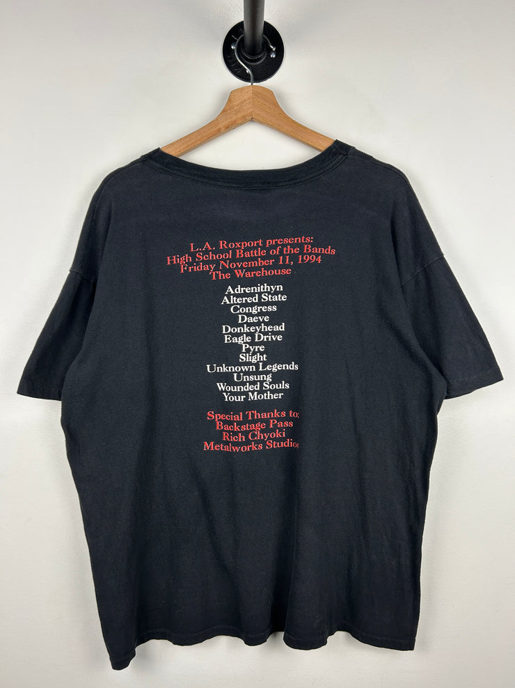 Vintage 90s Backstage Pass Battle Of The Bands Black Tee