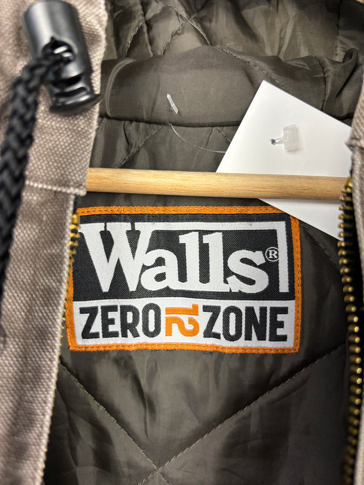 Vintage Walls Faded Brown Hooded Work Jacket