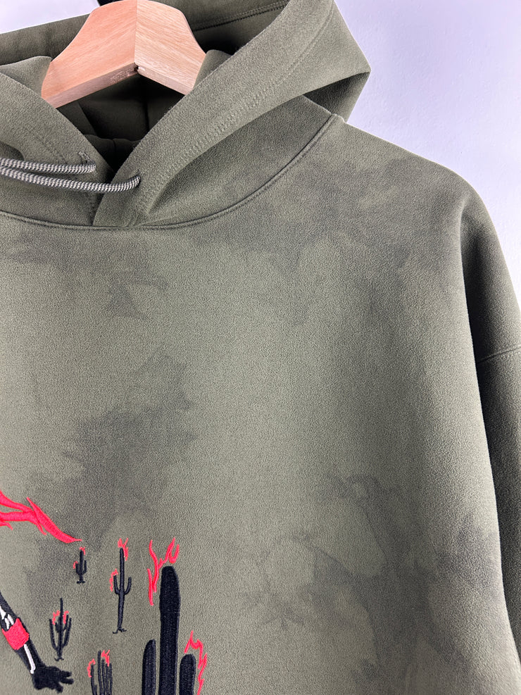 Travis Scott X Jordan FW19 Washed Suede Olive Hoodie