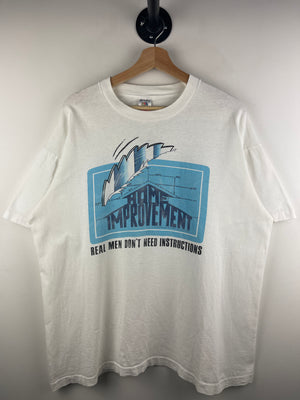 Vintage 90s Home Improvement Men Don’t Need Instructions TV Show Promo White Tee