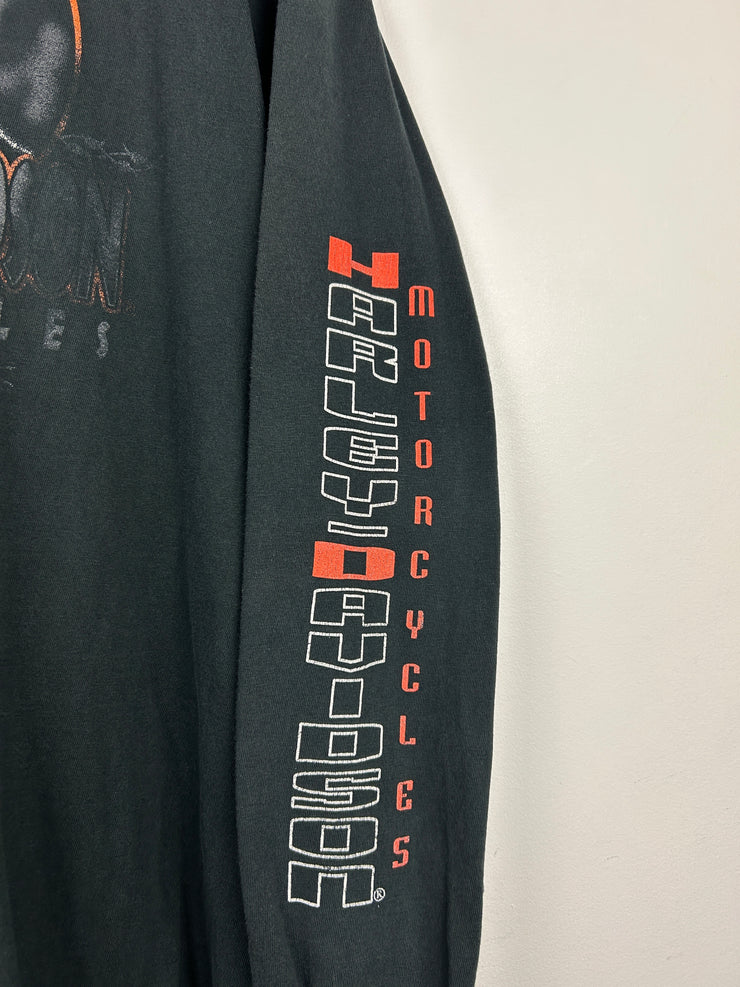 Vintage 90s Harley Davidson Alberta Black Long Sleeve