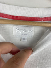 Supreme FW15 Warp Logo White Tee