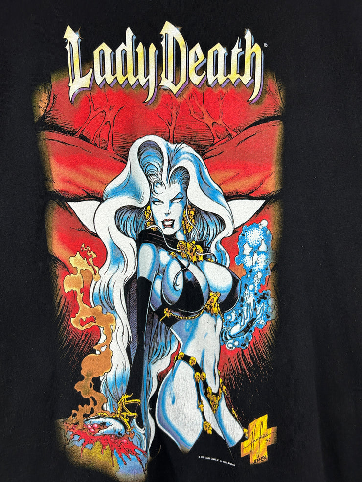 Vintage 1999 Lady Demon Chaos Comics Black Tee