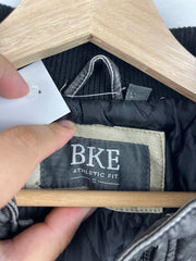Vintage BKE Café Racer Grey Leather Jacket