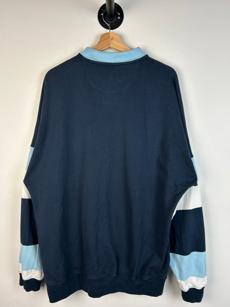 Palace Spellout Blue & White Polo Rubgy Long Sleeve