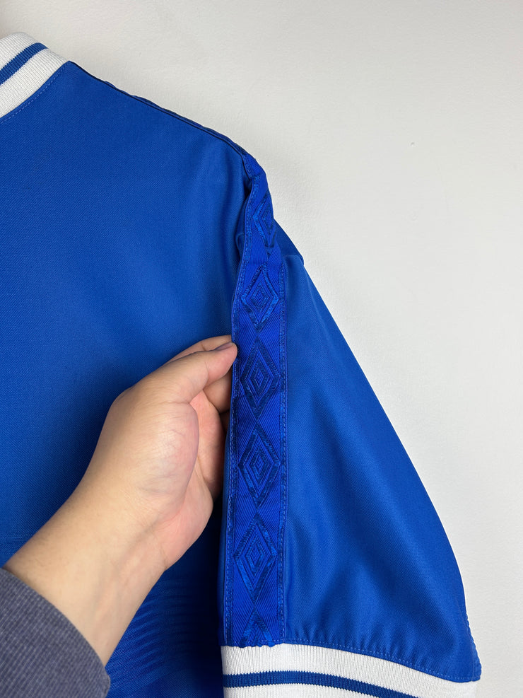 Vintage 90s Umbro Blue Soccer Jersey