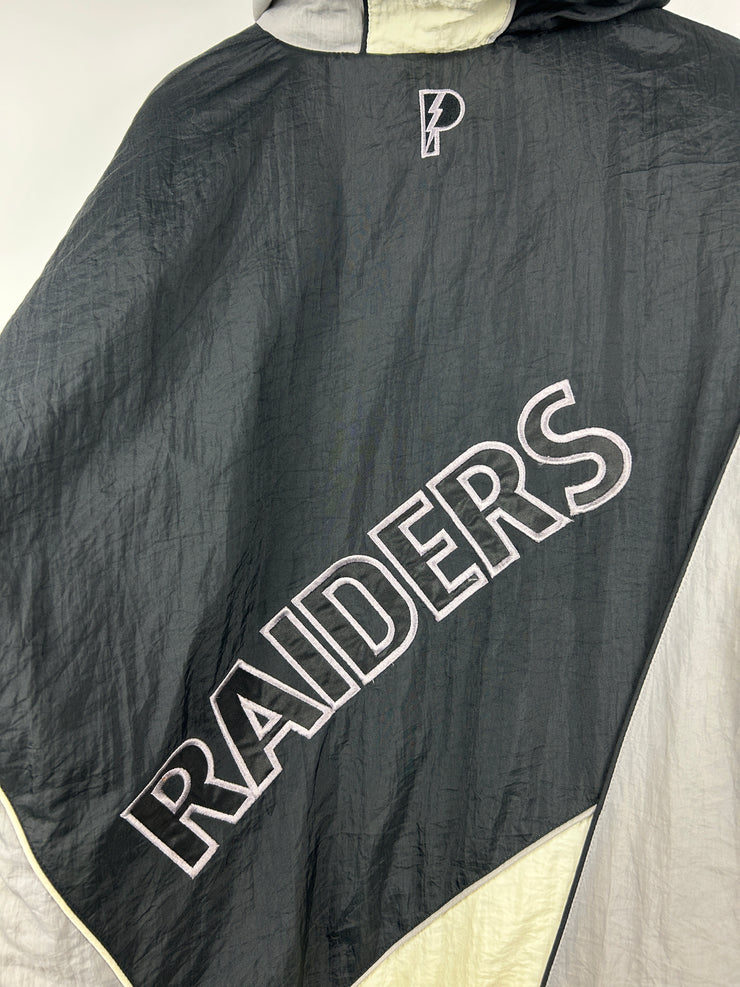 Vintage 90s NFL Pro Player Los Angeles Raiders Hooded Jacket