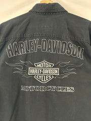 Vintage Harley Davidson Black Button Up Shirt