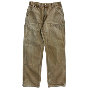 Vintage Carhartt Double Knee Thrashed Light Brown Work Pants