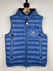 Moncler Ragot Gilet Down Filled Blue Puffer Vest
