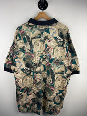 Vintage Dockers Golf All Over Print Polo Shirt