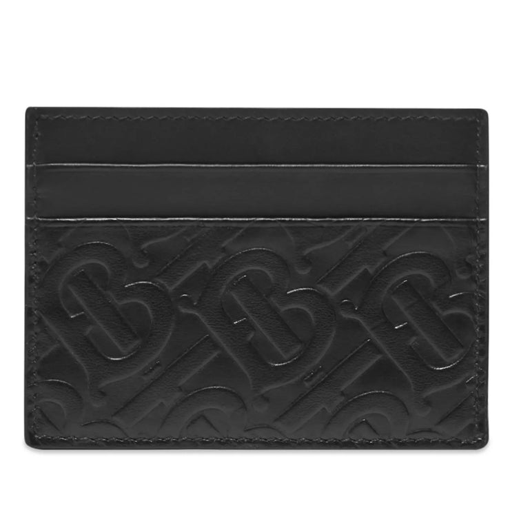 Burberry Embossed Sandon Black Card Holder